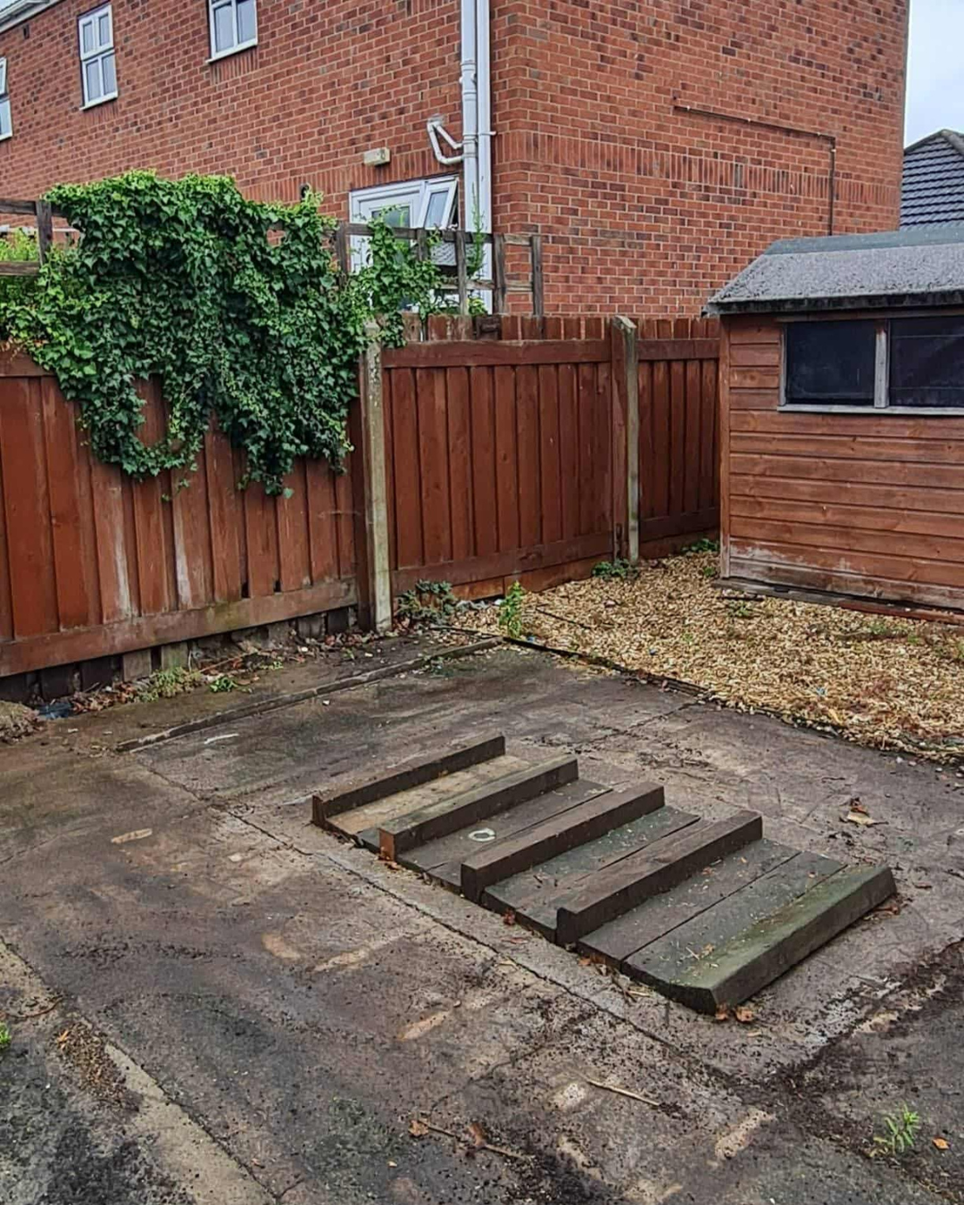 A cleared garden